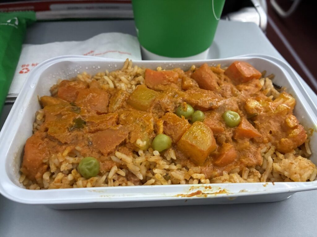 AirAsia機内食 ハイデラバード ベジブリヤニ