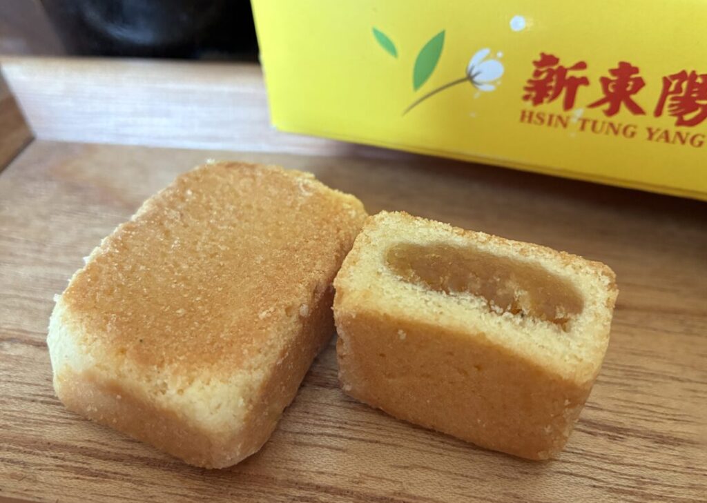 新東陽の台湾パイナップルケーキ断面｜冬瓜入りタイプ