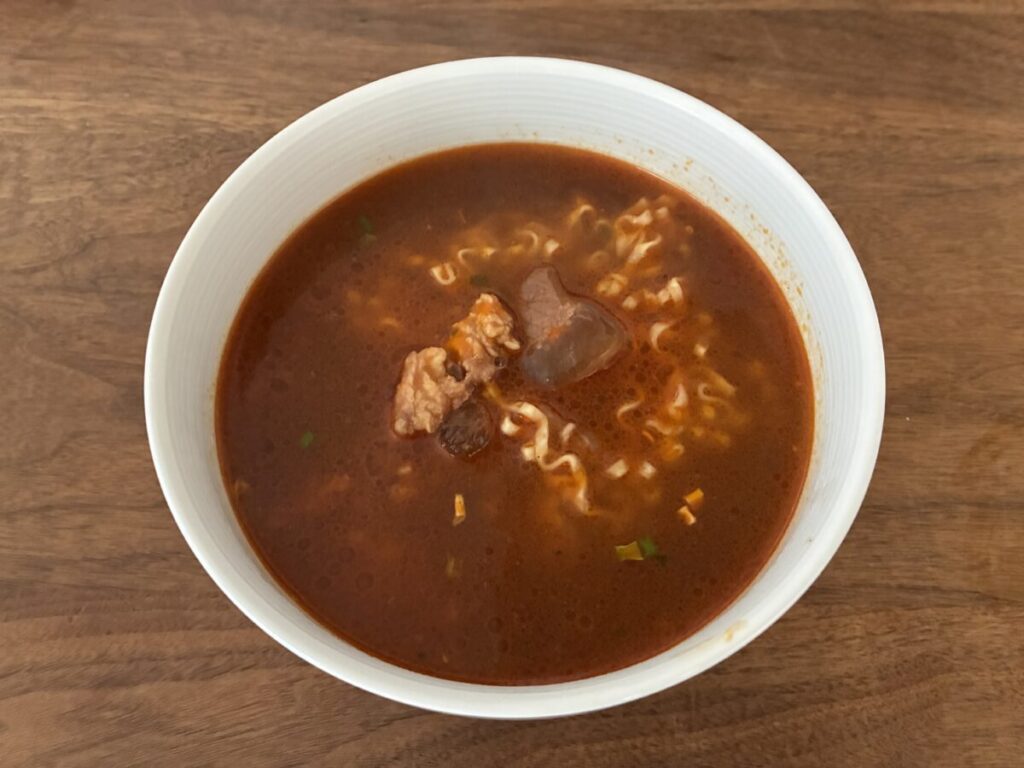 満漢大餐紅焼牛肉麺を調理した完成イメージ