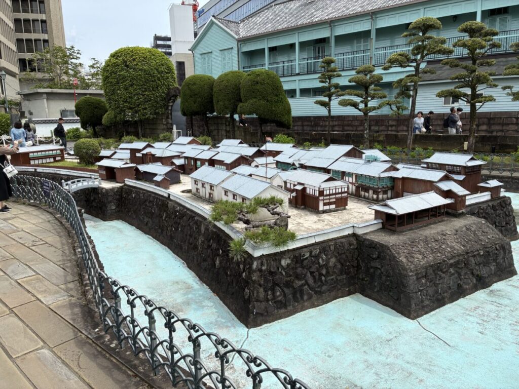 長崎出島の復元模型全景