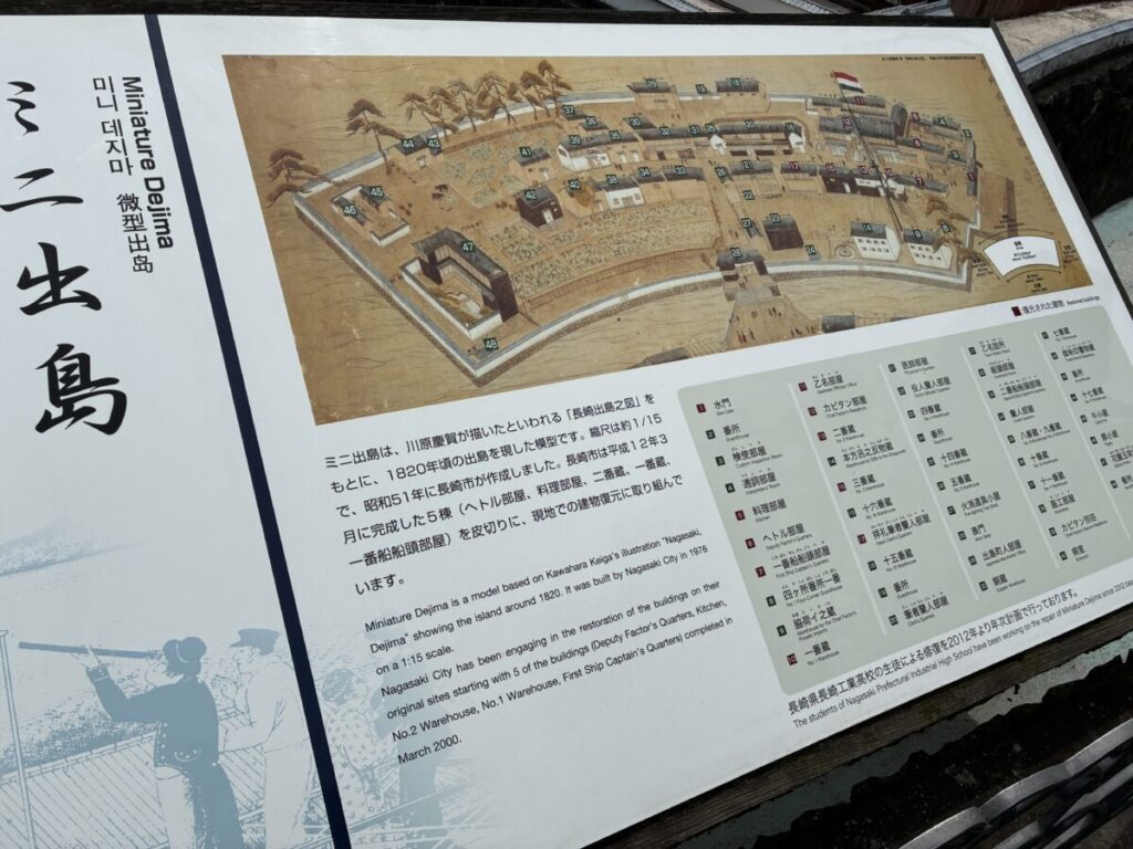 長崎出島のミニ出島案内看板