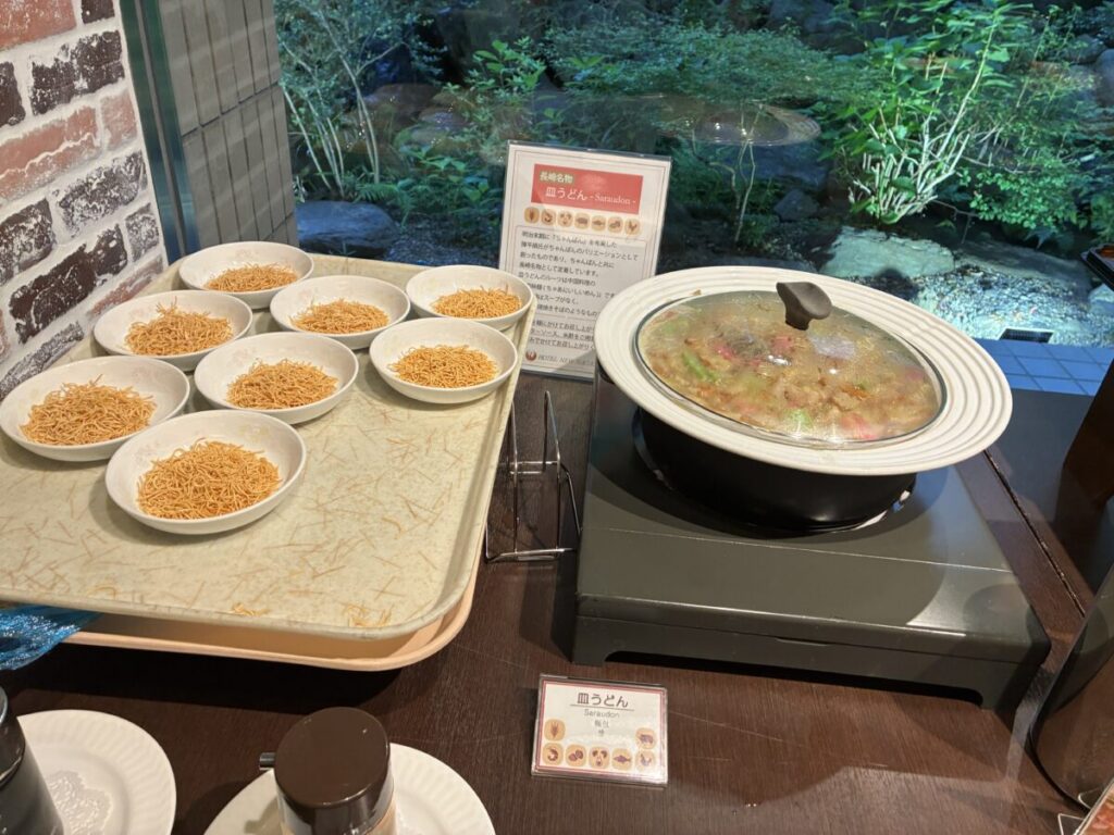 ホテルニュー長崎朝食ビュッフェの皿うどん